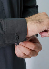 Gent Plain Basic Black Ban Collar - Grab By The Shoppe