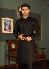 Kumash Textiles Charcoal Grey Mens Kameez Shalwar