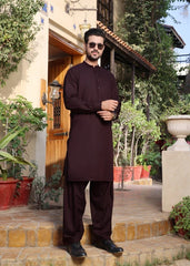 (3 Piece) - Dark Brown Suit with Matching Waistcoat