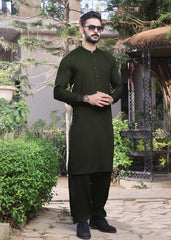 (3 Piece) - Dark green Suit with Matching Waistcoat