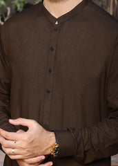 (3 Piece) - Festive Brown Suit with Matching Waistcoat