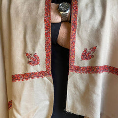 Luxurious Men’s Kashmiri Hand-Embroidered Shawl – Pure Australian Merino Wool – Lightweight & Warm | Beige 1 Brand Logo PKR 30,000
