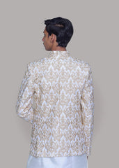 Dress Designers White Skin EMB Prince Coat