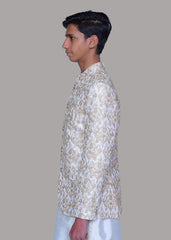 Dress Designers White Skin EMB Prince Coat