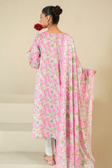 Cross Stitch | Daily Lawn 24 | FLORAL WIND-3 PIECE LAWN SUIT