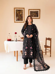 Faiza Faisal | FNF Printed Lawn | FLORAL NOIR