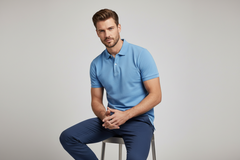 Zayan Men’s Premium Sky Blue Polo Shirt – Slim Fit Export Quality Cotton