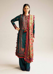 Hussain Rehar | Winter Shawl Khaddar 23 | Teal