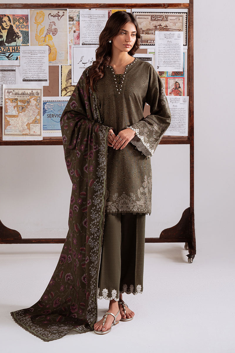 Cross Stitch | Khaddar Linen 25 | OLIVE CHARM