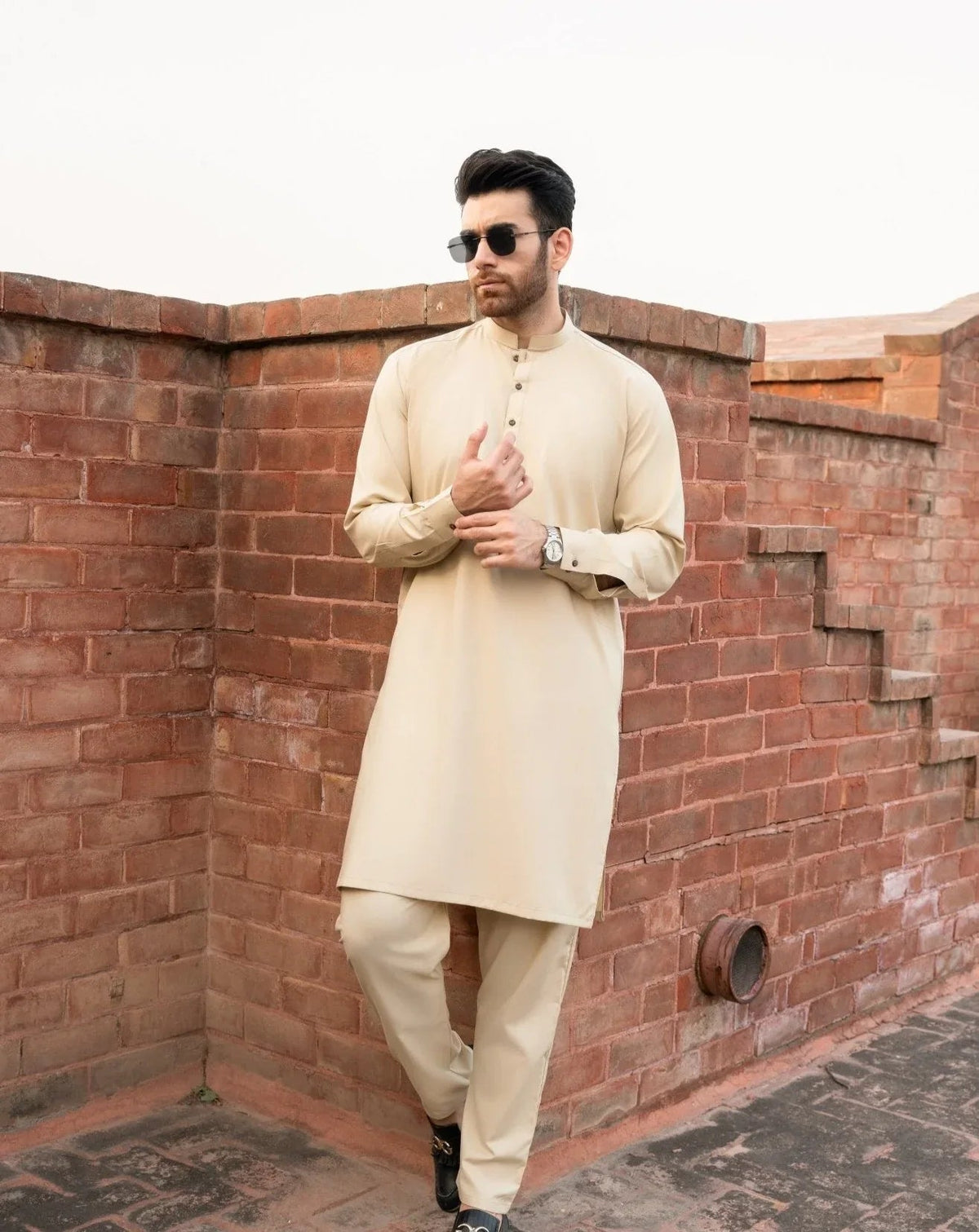 Ivory Kurta Trouser/Shalwar - Men