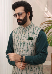 (3 Piece) - Evergreen Jade Suit with Matching Waistcoat