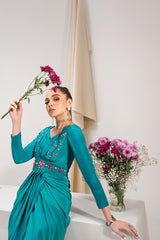 Maria Osama Khan | Tiffany Formals | Aquamarine