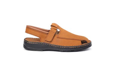 LEATHER SANDAL - 4001 MUSTARD - Starlet Shoes