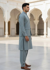 (3 Piece) - Pastel Green Suit with Matching Waistcoat
