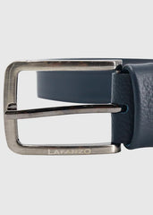 Signature Leather Belt (Dark Blue)