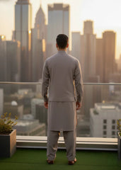 (3 Piece) - Matte Stone Suit For Men