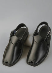 Khan's Wear Peshawri Chappal (Charsadda) Black