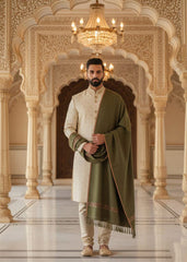 Hijab Gallery By Arbish Arts SHAWL-NAWAB OLIVE