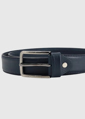 Signature Leather Belt (Dark Blue)