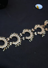 Zarqenisa | White Stone Gold Plated Paranda - Zarqenisa
