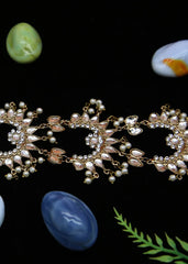 Zarqenisa | White Stone Silver Coated Paranda - Zarqenisa