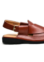 Starlet Shoes LEATHER PESHAWARI CHAPPAL - ATG0004 - BROWN