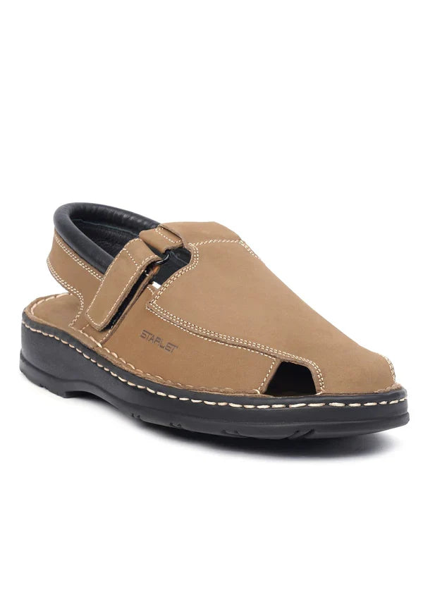 LEATHER SANDAL - 4001 EXPRSSO - Starlet Shoes