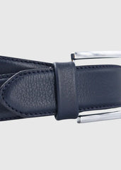 Signature Leather Belt (Dark Blue)