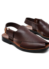 Starlet Shoes LEATHER PESHAWARI CHAPPAL - PS-1515 BROWN