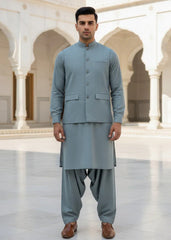 (3 Piece) - Pastel Green Suit with Matching Waistcoat
