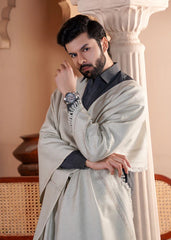 Light Grey Pure Wool Shawl For Men