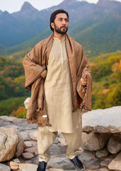 Kamaal Khan Dhussa Peshawari Shawl For Men (Medium) - Camel Brown