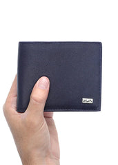 Premium Leather Navy Blue Premium Textured Spacious Wallet For Men (MW0018-036)