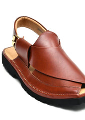 Starlet Shoes LEATHER PESHAWARI CHAPPAL - ATG0004 - BROWN