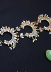Zarqenisa | White Stone Gold Plated Paranda - Zarqenisa