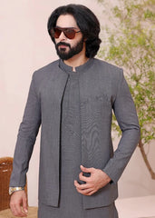 (3 Piece) - Grey Ash Mirage Suit with Matching Waistcoat