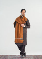 Muraqsh Brown Kashmiri Wool Shawl - Men