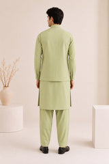 Mint Blended Waistcoat - Straigth Cut - Men