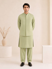 Mint Blended Waistcoat - Straigth Cut - Men