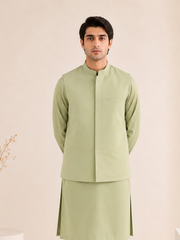 Mint Blended Waistcoat - Straigth Cut - Men