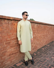 Mint Kurta Trouser/Shalwar - Men