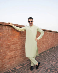 Mint Kurta Trouser/Shalwar - Men