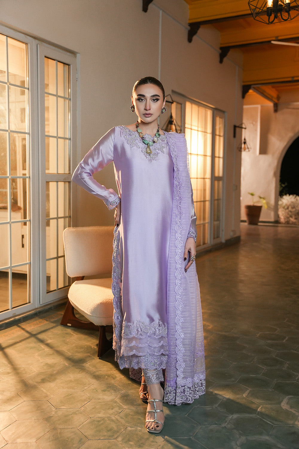 Nilofer Shahid | Verve Summer 24 | Dynamic Diva (3pc)- Verve SS 24