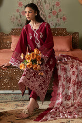 Cross Stitch | Premium Lawn 25 | CRIMSON RED
