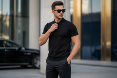 Zayan Men’s Premium Black Polo Shirt – Slim Fit Export Quality Cotton