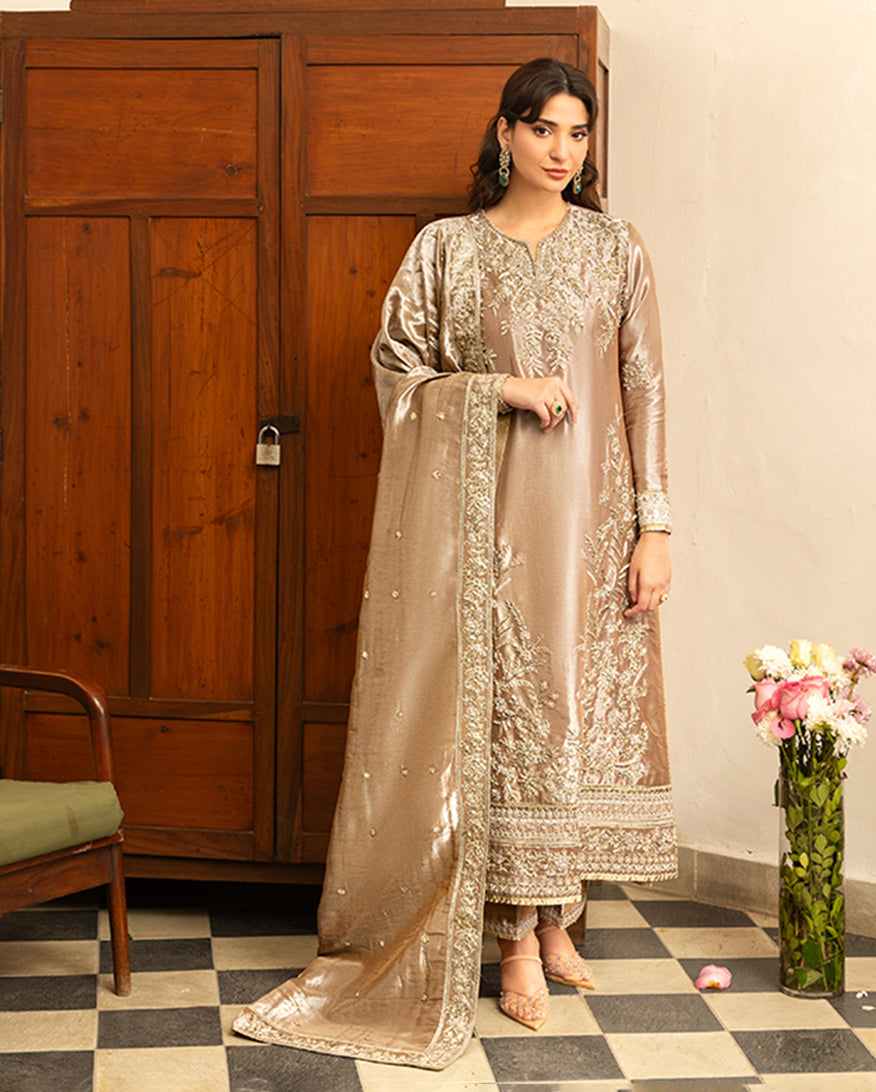 Mushq | Sunehri Lama Silk | Uswah | Zayan Clothing UK