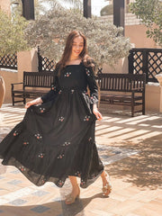 Sowears | Nova Black | Embroidered Dress
