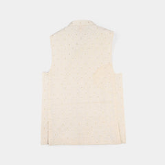 Boys Poly Viscose Waistcoat (Elegant) - White | Zayan Clothing UK